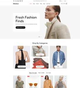 Online fashion store showcasing women's clothing and accessories.