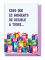 Colorful gifts with a message about sharing news with everyone.