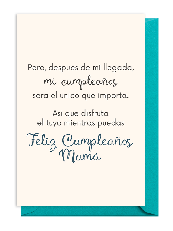 Tarjeta de cumpleaños con mensaje cariñoso para mamá. Tarjeta de cumpleaños con mensaje cariñoso para mamá.