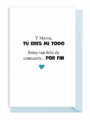 Mensaje de amor para mamá con un corazón azul.