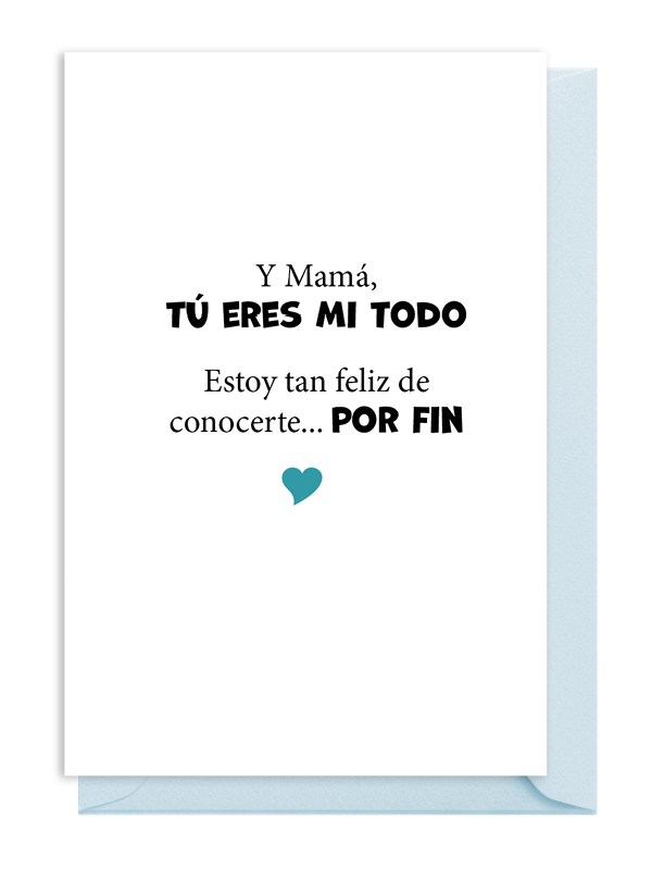 Mensaje de amor para mamá con un corazón azul. Mensaje de amor para mamá con un corazón azul.