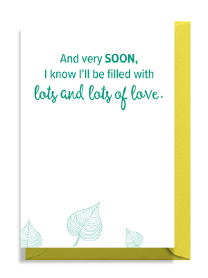 A heartfelt card expressing anticipation for love and happiness.