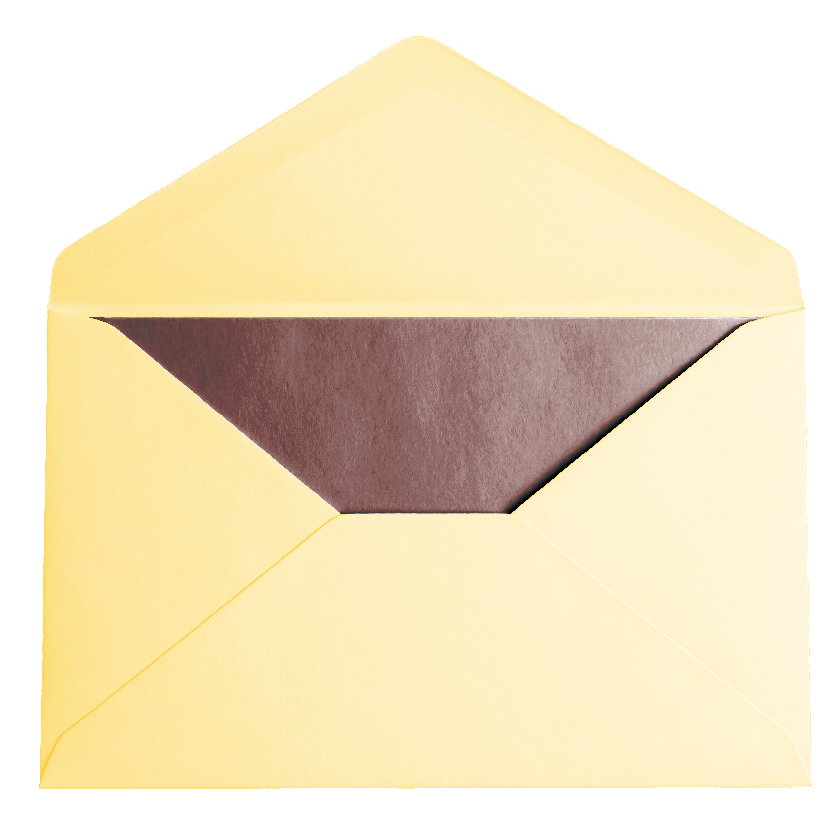 An open yellow envelope with a dark interior.