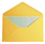 Open yellow envelope revealing the inside.