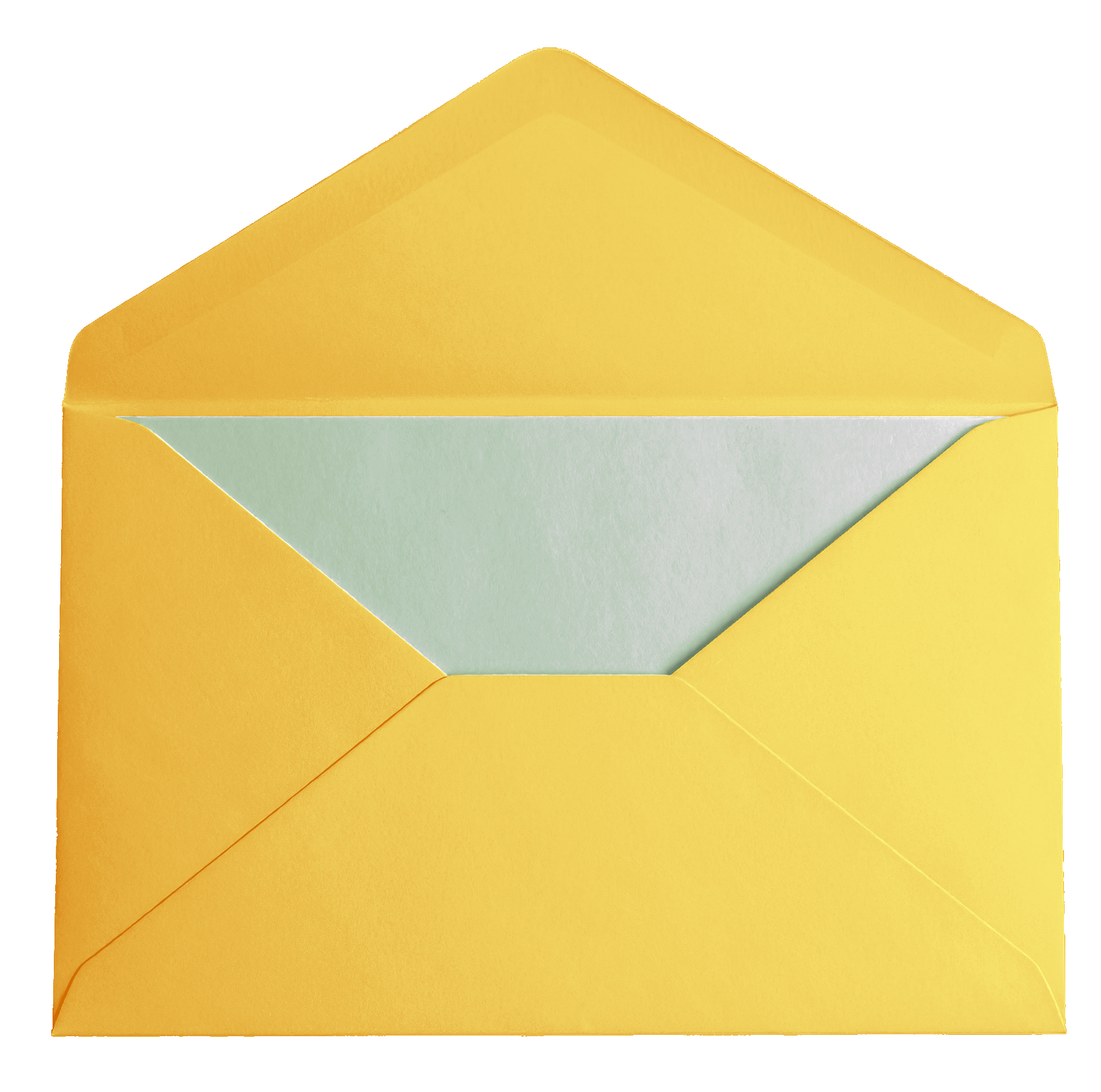Open yellow envelope revealing the inside.