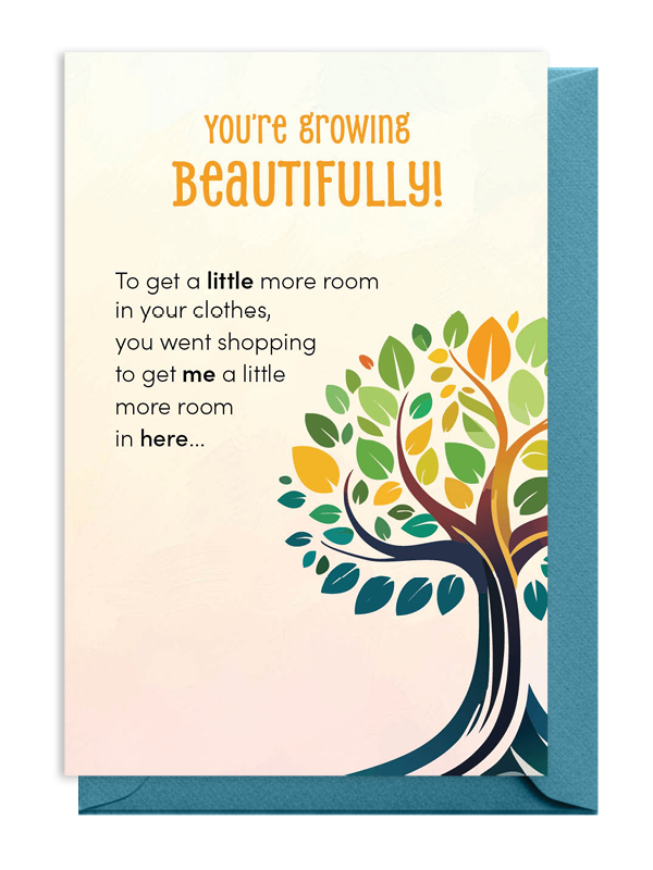 Inspirational growth message with a colorful tree illustration.
