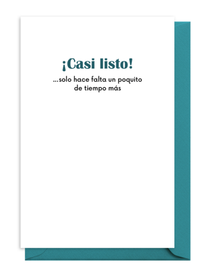 A book cover with Spanish text encouraging more time.