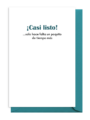 A book cover with Spanish text encouraging more time.