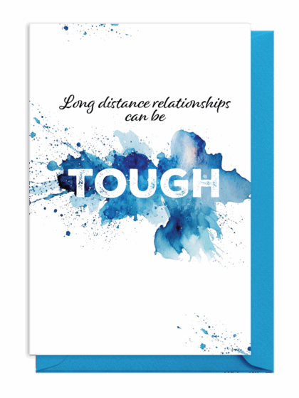 Inspirational message about long-distance relationships being tough.