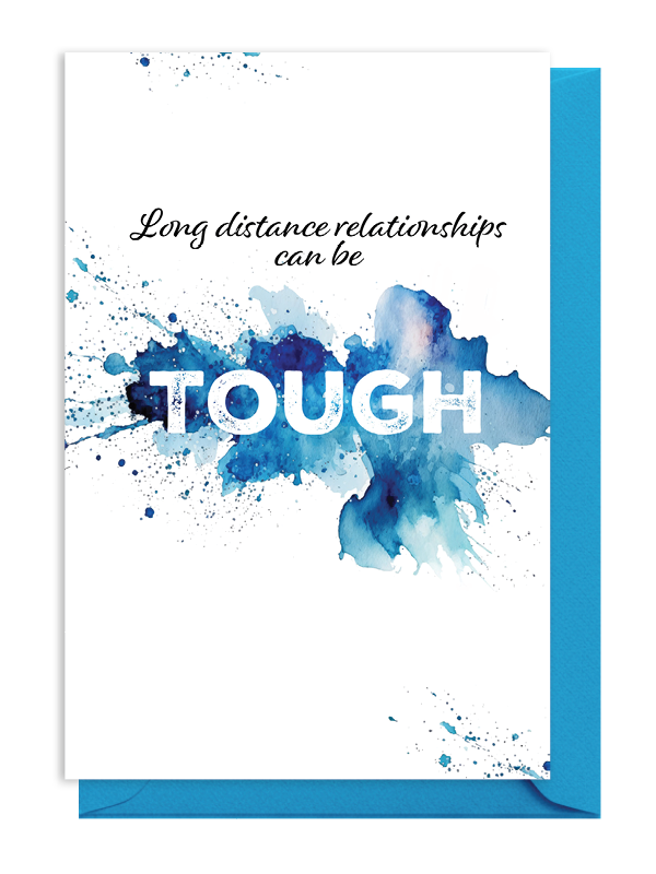 Inspirational message about long-distance relationships being tough.
