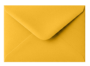 Close-up of a yellow envelope with a pointed flap.
