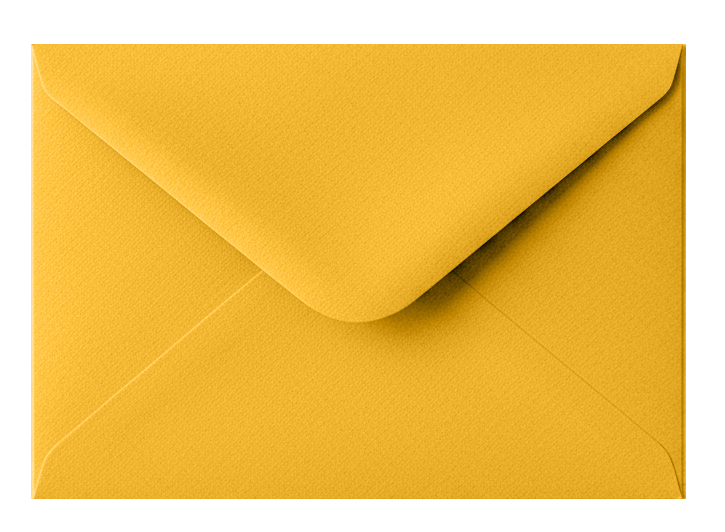 Close-up of a yellow envelope with a pointed flap. Close-up of a yellow envelope with a pointed flap.