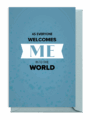 Inspirational quote about self-worth on a blue textured background.