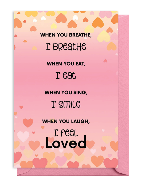 Inspirational text about emotions linked to breathing, eating, singing, and laughing.