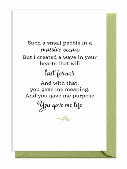 Inspirational quote about love and purpose with delicate leaf illustration.
